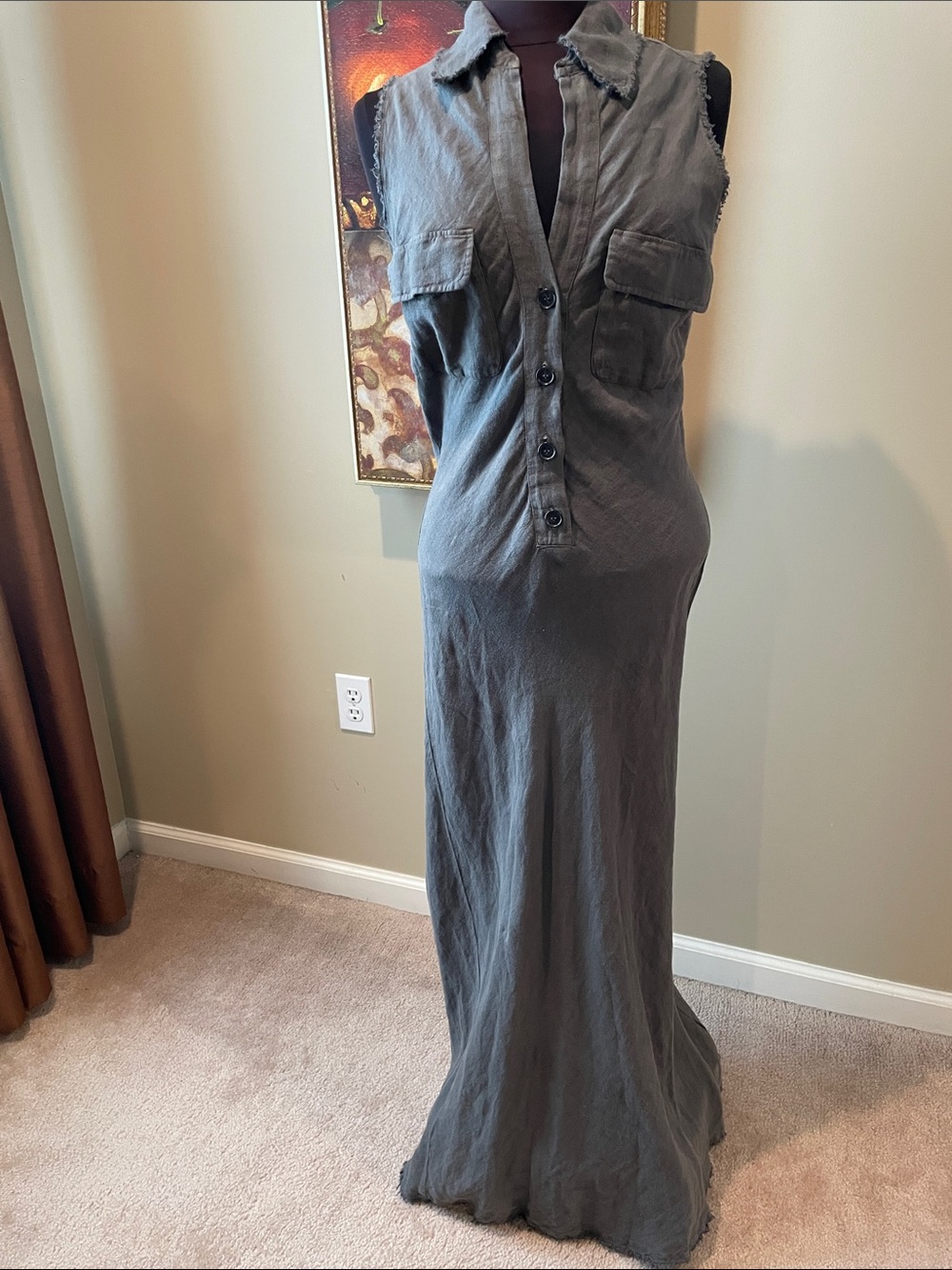 Zara Linen Maxi Dress